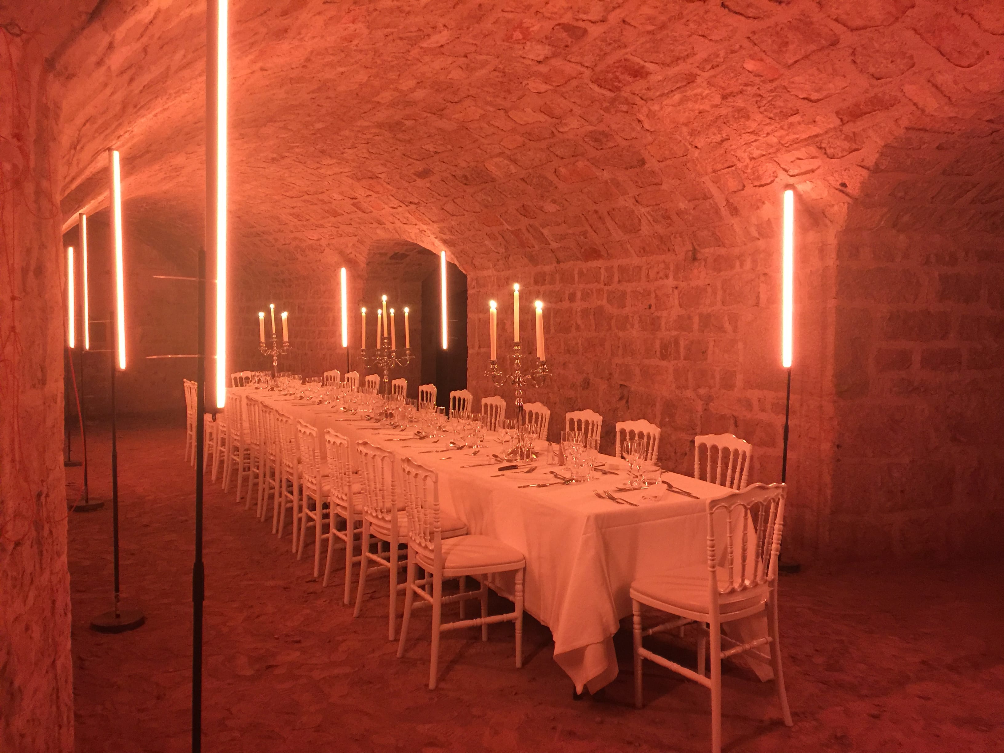Military-themed dinner party in a fortress in Lyon