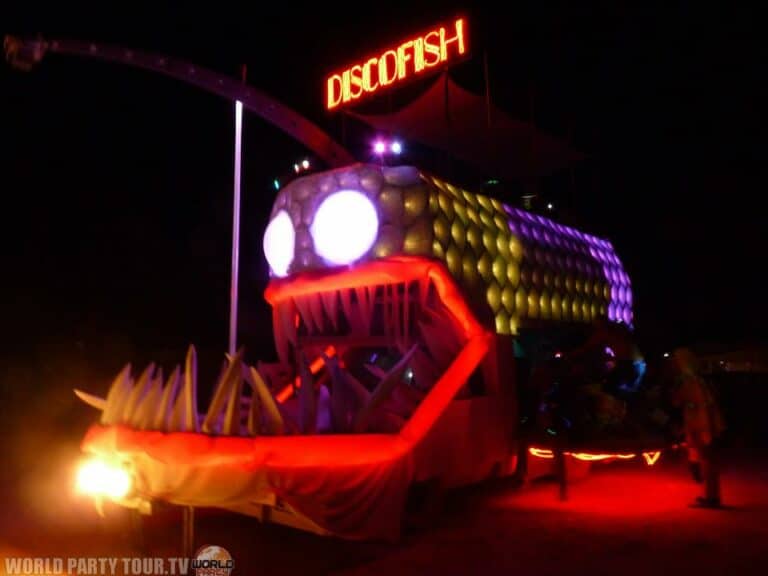 disco fish burning man 2011 world party tour