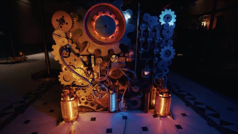 machine teaser theme steampunk ideuzo theatre immersif tournage cnam arts et metiers agence evenementiel wato paris luxe