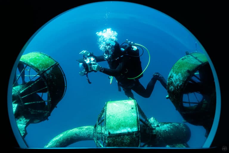 plongeurs captation videos photos tournage teaser lanzarote agence WATO sous marin
