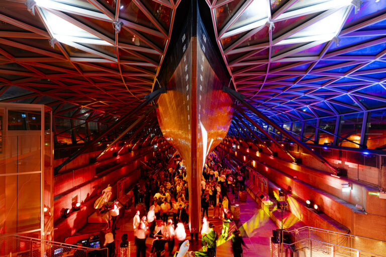 Royal Marine Evening Under an Incredible Ship in London