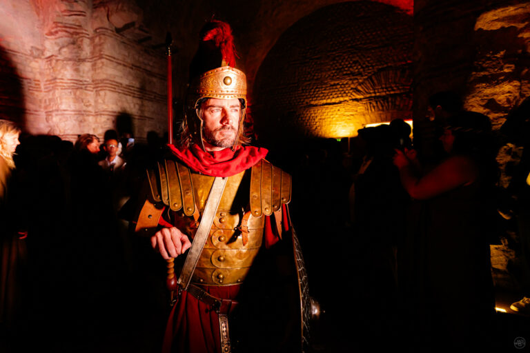Soiree theme Rome antique legionnaire Paris Musee Cluny evenement immersif agence WATO